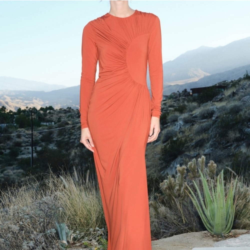 H&M studio gathered bodycon dress